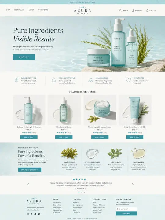 Ecommerce product landing page design preview
