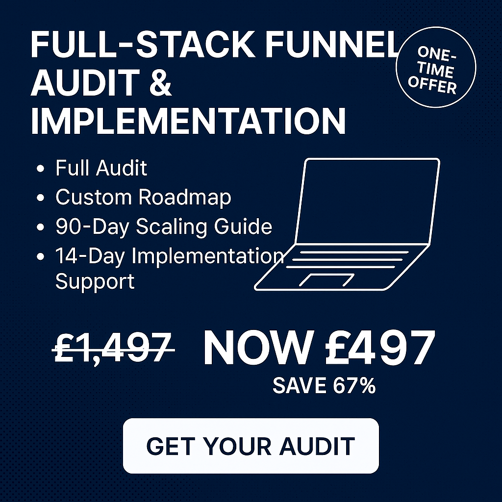 End-to-End Funnel Audit with Custom Roadmap & 14-Day Implementation Support One Time Offer